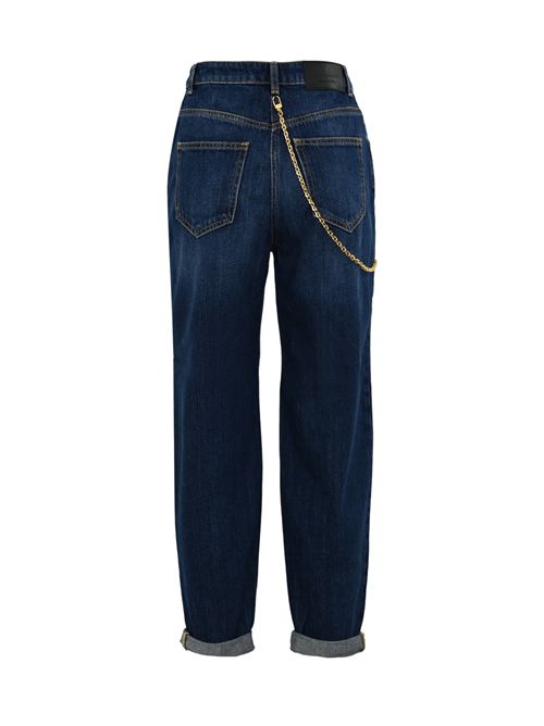 Jeans regular con catena logo gioiello Elisabetta Franchi | PJ14D56E2104